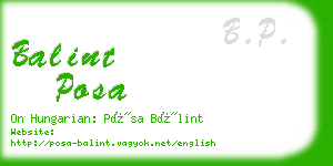balint posa business card
